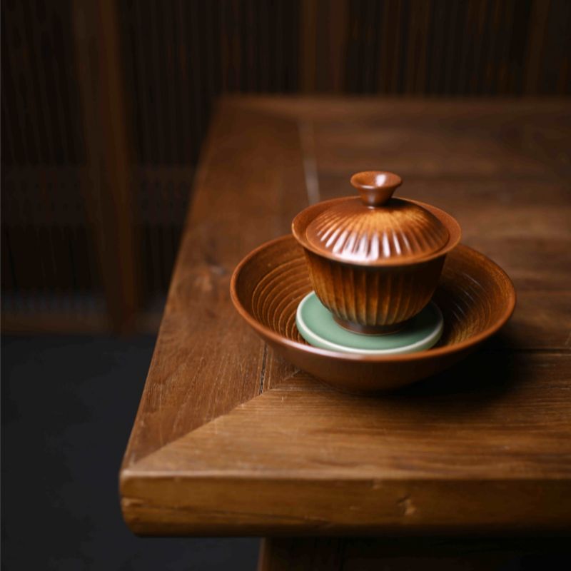 ‘’Pot Bearing‘’ Celadoner Grass Gray Glaze Tea Tray Jade Bracelet Pot two piece suit Teapot Set