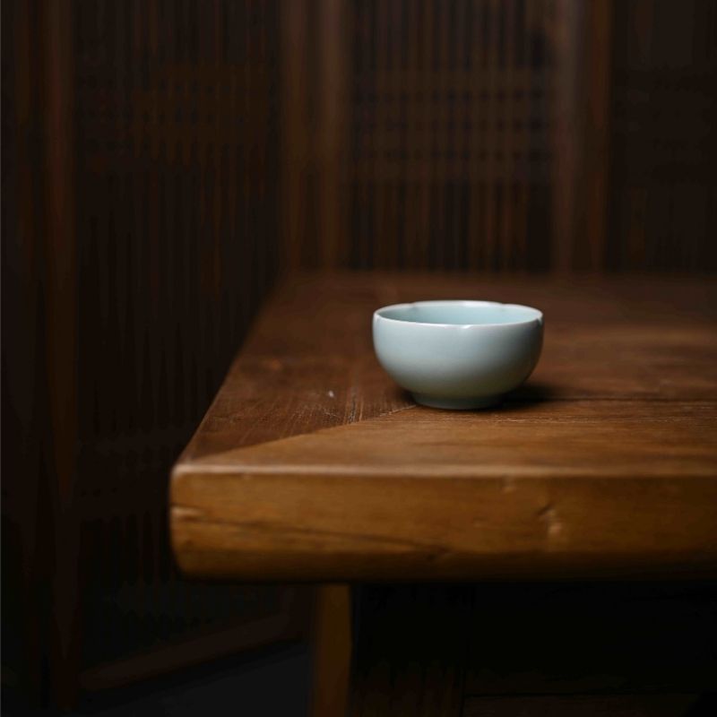 "Petal Bowl" Celadoner Azure Glaze Petal Bowl Tea Cup