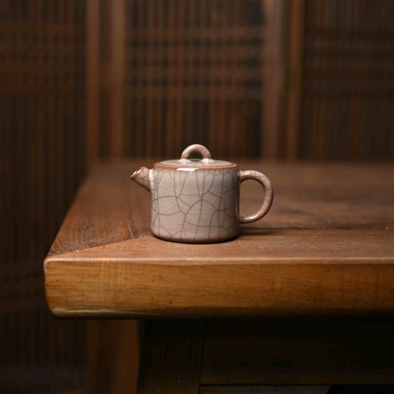 "Teapot" Celadoner Modern Ge Kiln Teapot Big Mouth Teapot Celeste Glaze Beige Glaze