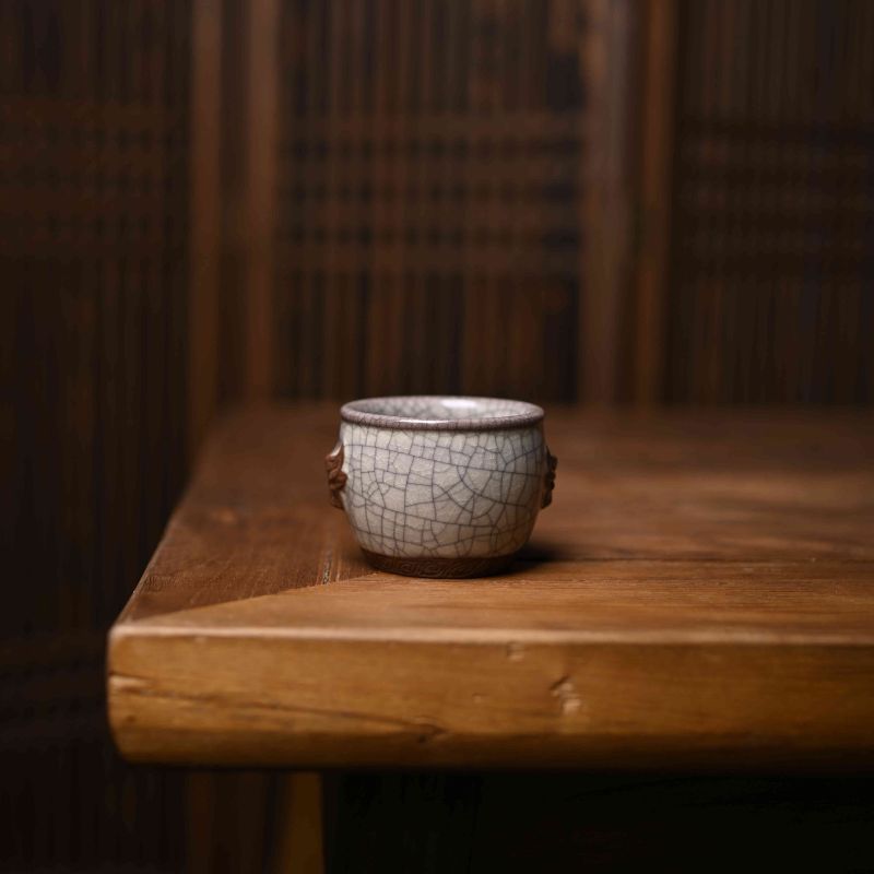 "Modern Ge Kiln" Celadoner Binaural Cup Straight Cup Cymbal Cup Creative Celadon
