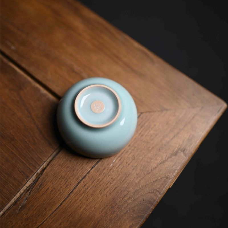 "Petal Bowl" Celadoner Azure Glaze Petal Bowl Tea Cup