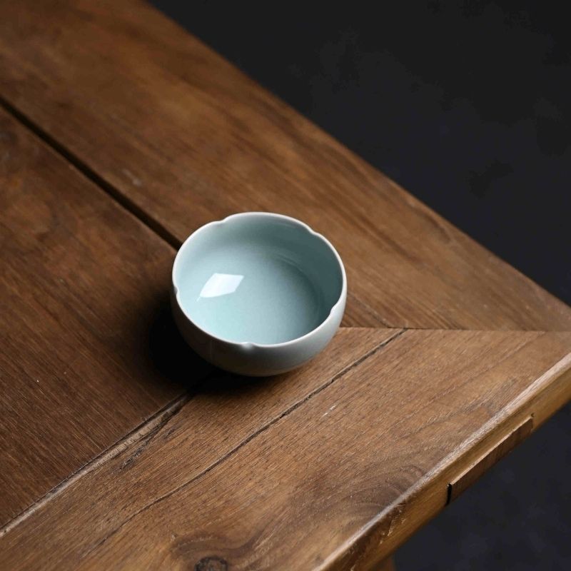 "Petal Bowl" Celadoner Azure Glaze Petal Bowl Tea Cup