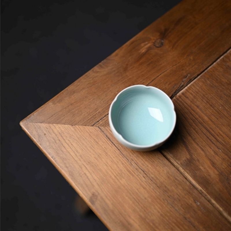 "Petal Bowl" Celadoner Azure Glaze Petal Bowl Tea Cup