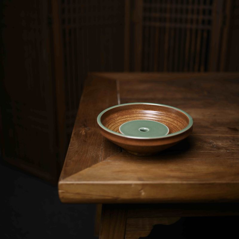 ‘’Pot Bearing‘’ Celadoner Grass Gray Glaze Tea Tray Jade Bracelet Pot two piece suit Teapot Set