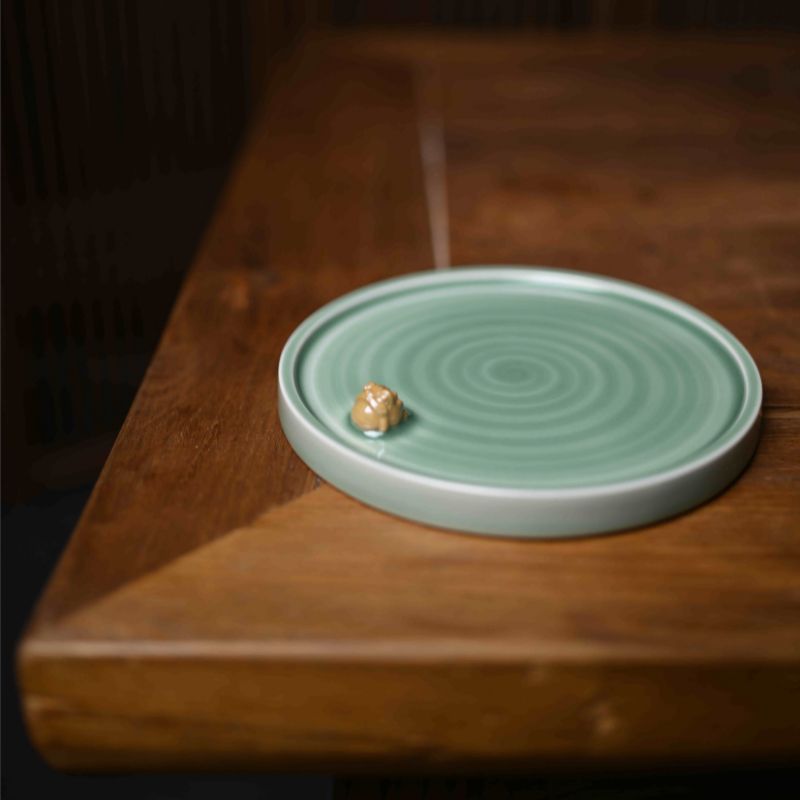 Full of gold and jade” Celadoner Plum Green Glaze Tea Set