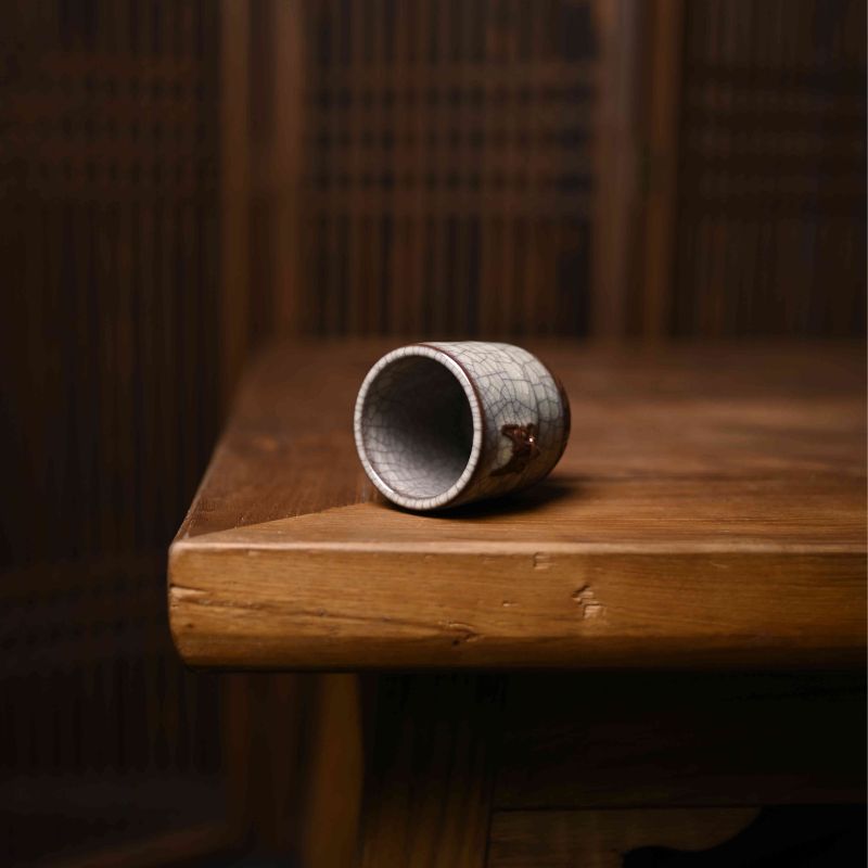 "Modern Ge Kiln" Celadoner Binaural Cup Straight Cup Cymbal Cup Creative Celadon