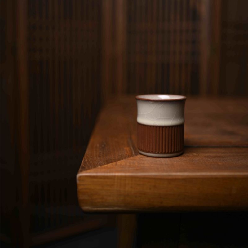 "Modern Ge Kiln" Celadoner Cymbal Cup Straight Cup Textured Steel Cup
