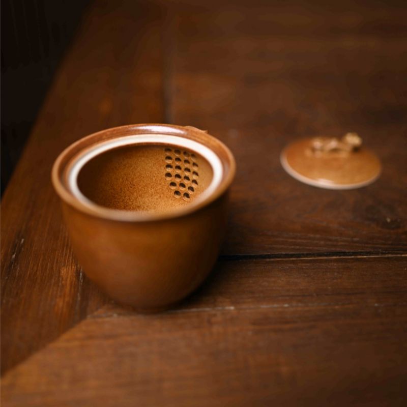 "Nature's Ruyi" Celadoner Wood and Plant Ash Glazed Ceramic Teapot