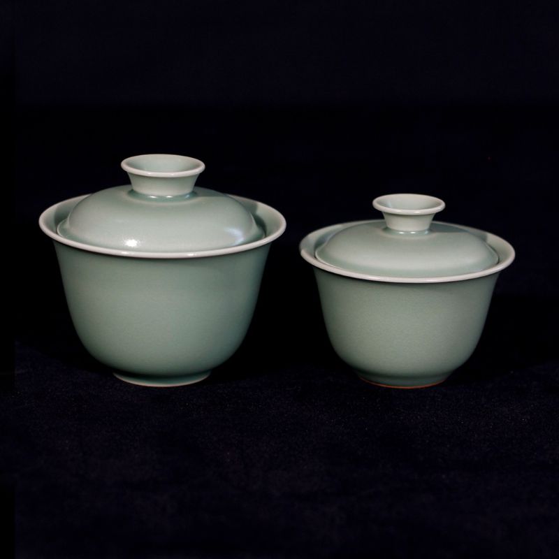 "Serene Blossom" Blue Green-ish Celadon Tea Set