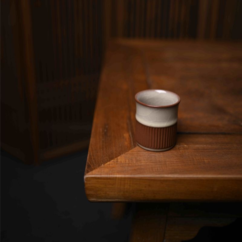 "Modern Ge Kiln" Celadoner Cymbal Cup Straight Cup Textured Steel Cup