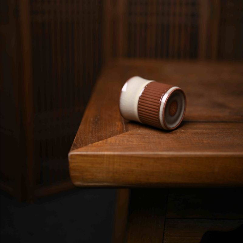 "Modern Ge Kiln" Celadoner Cymbal Cup Straight Cup Textured Steel Cup