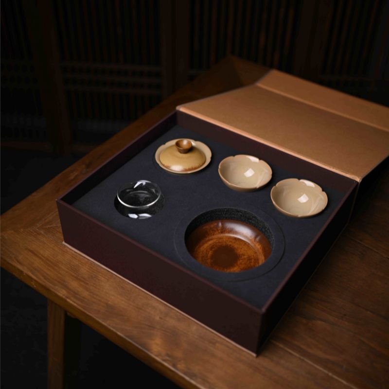 ‘’Gift Box Set‘’ Celadoner Beige Glaze Plum Green Glaze Grass Gray Glaze Azure Glaze