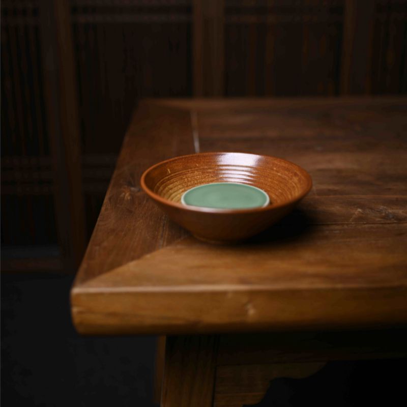 ‘’Pot Bearing‘’ Celadoner Grass Gray Glaze Tea Tray Jade Bracelet Pot two piece suit Teapot Set