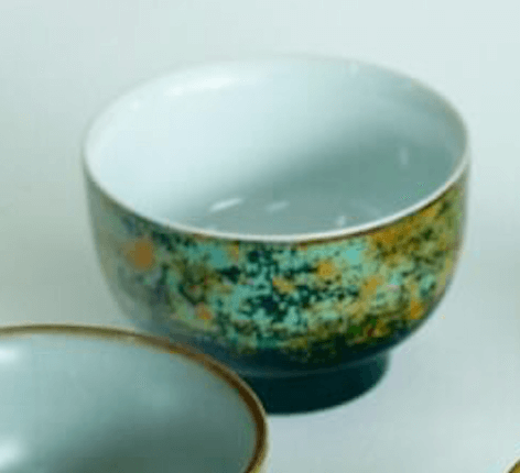 Celadoner Rhino Skin Lacquer Green Tea Cup